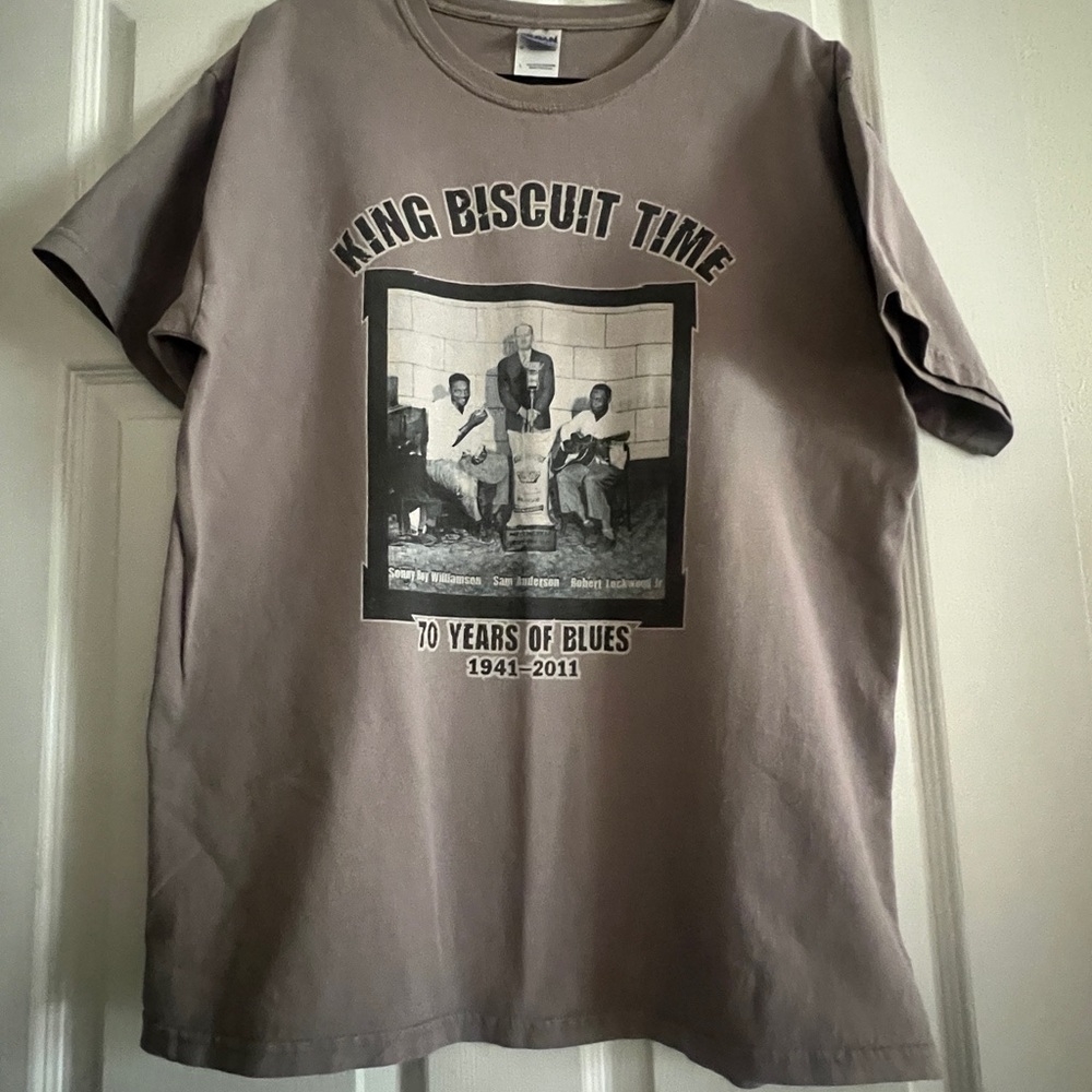 King Biscuit Time T-shirt  7O Years of Blues